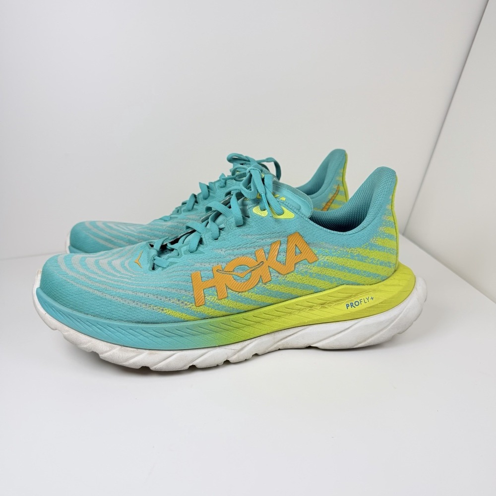 HOKA ONE ONE Mach 5 Women's Running Shoes Blue Yellow US 9 D